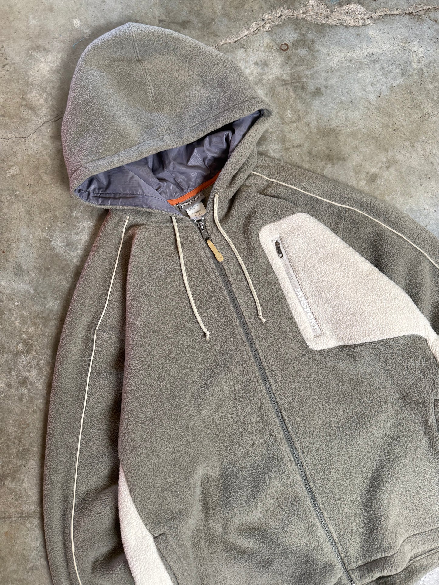(XL) 00s Jansport Fleece Hooded Jacket