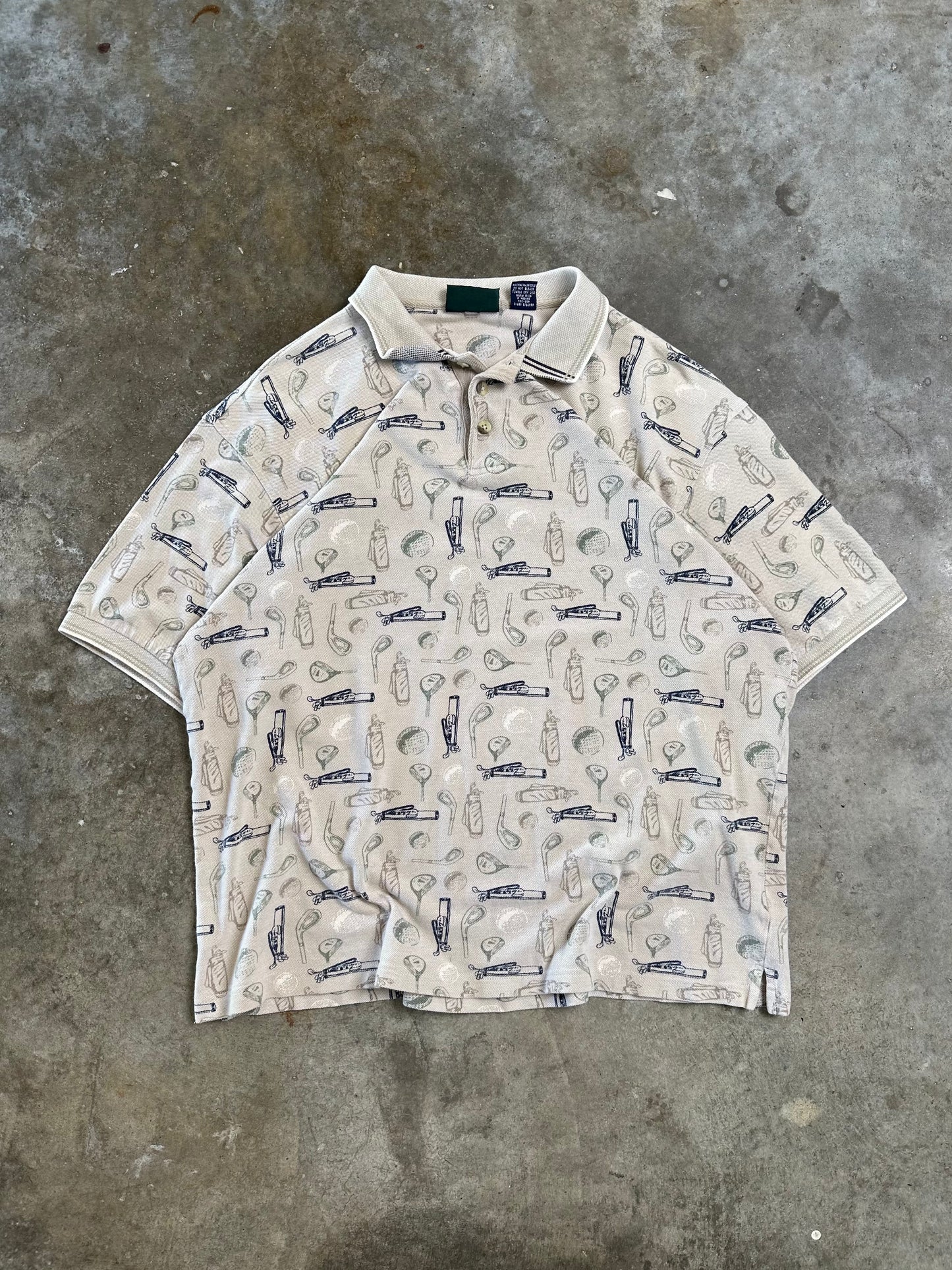 (XL) VIntage Golf AOP Polo