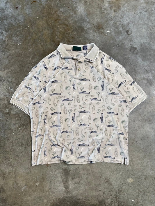 (XL) VIntage Golf AOP Polo