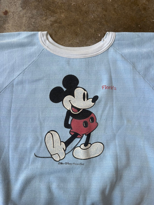 (L) Vintage 80s Mickey Mouse Florida Sweatshirt