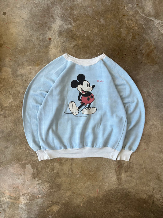 (L) Vintage 80s Mickey Mouse Florida Sweatshirt