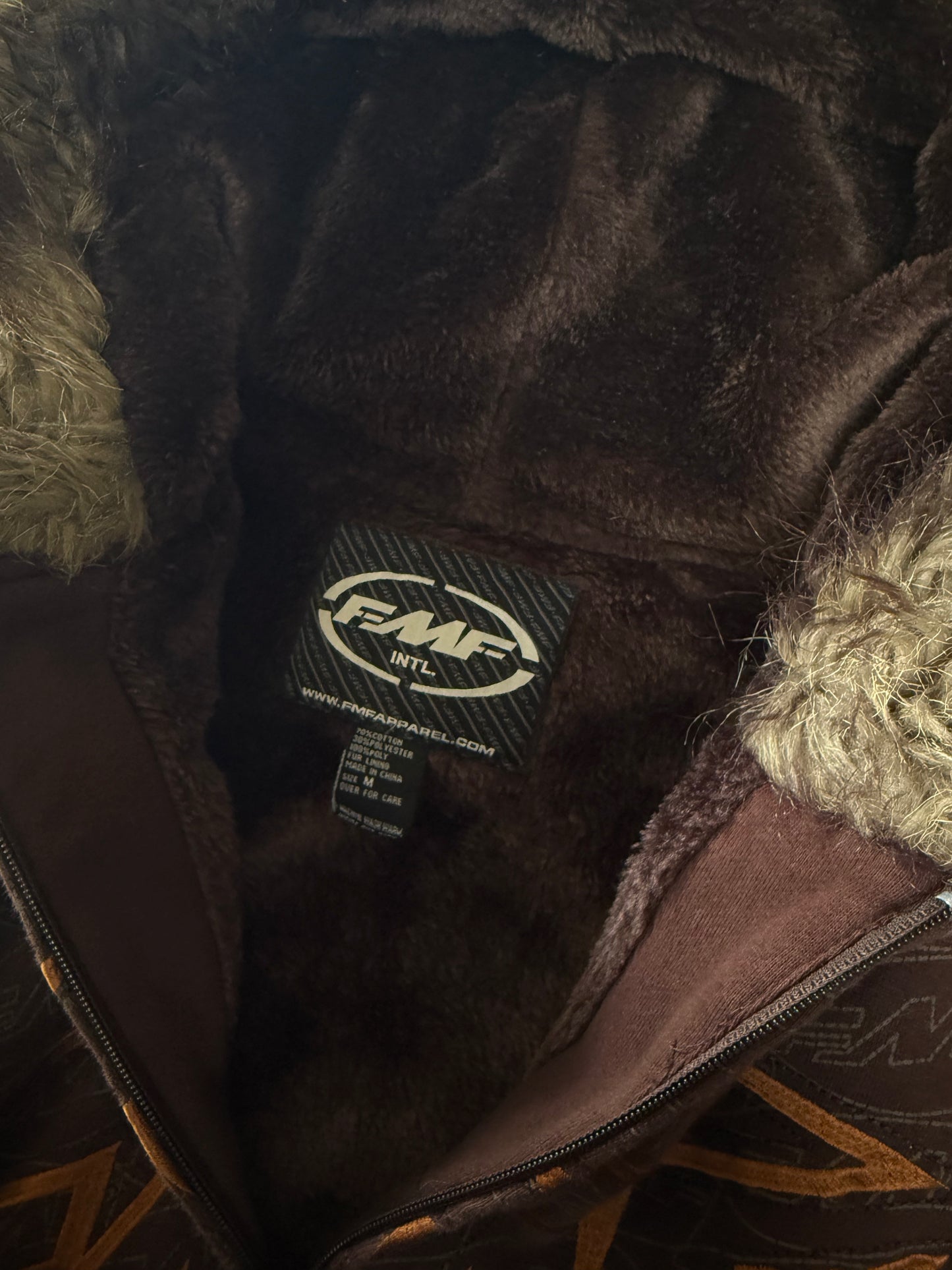 (M) 00s FMF Y2K Wool-Lined Fur Hood Jacket