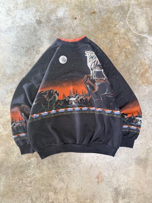 (M) Vintage Wolves AOP Sweatshirt