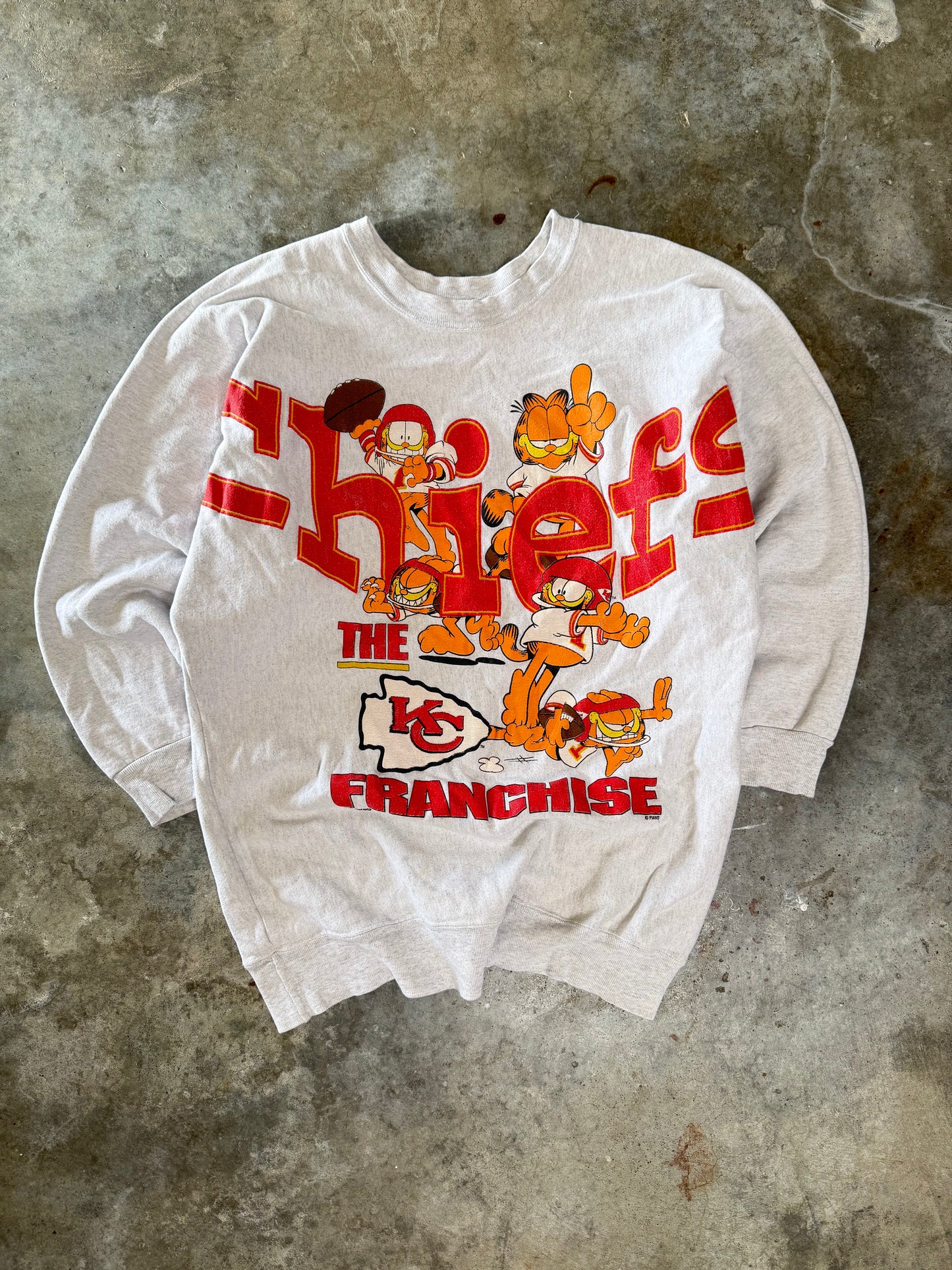 (L) 1994 Kansas City Chiefs Garfield Sweatshirt