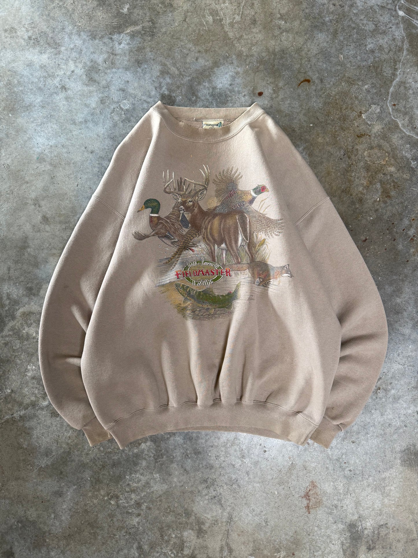 (XL) Vintage Field Master Deer Sweatshirt