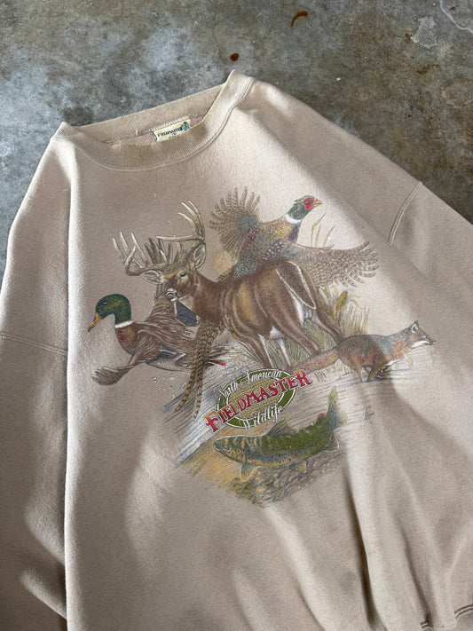 (XL) Vintage Field Master Deer Sweatshirt