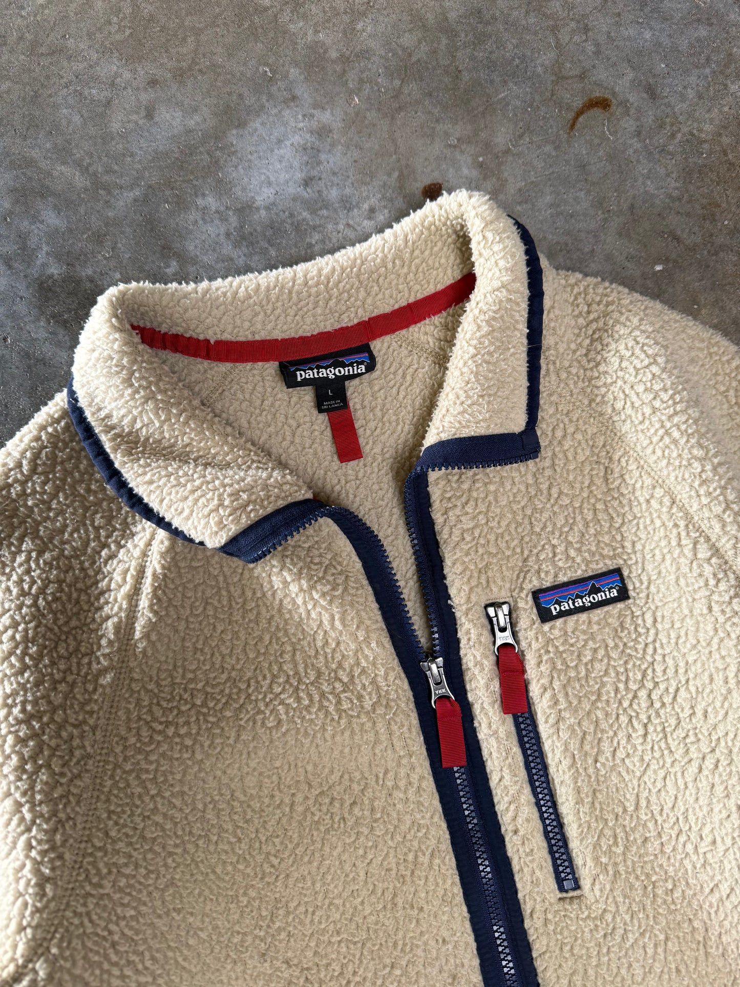 (L) Vintage Patagonia Sherpa Zip-Up