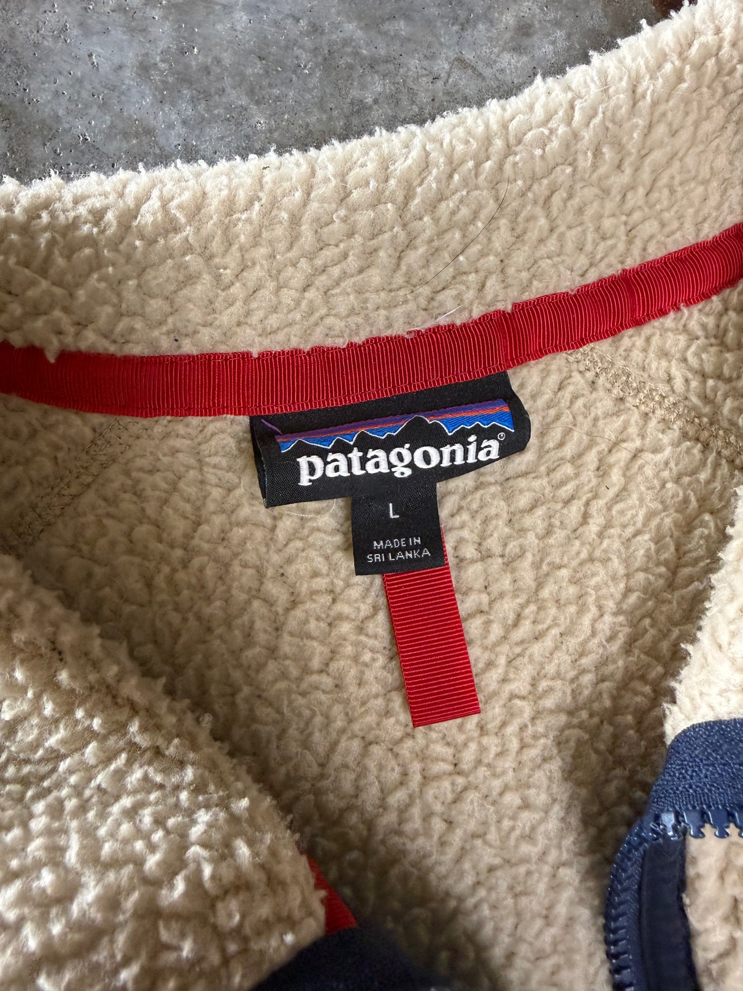 (L) Vintage Patagonia Sherpa Zip-Up