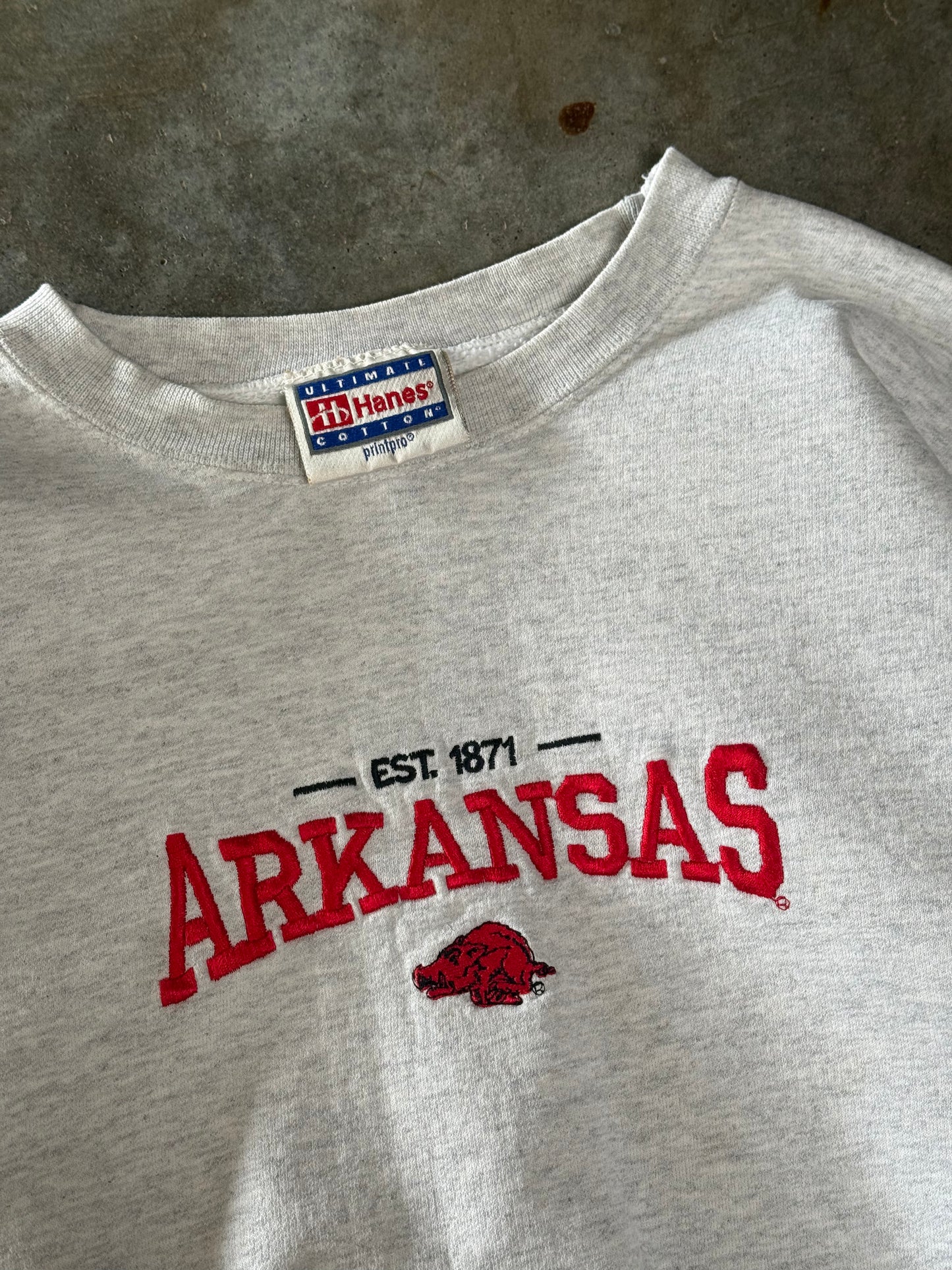 (XL) Vintage Arkansas Razorbacks Sweatshirt