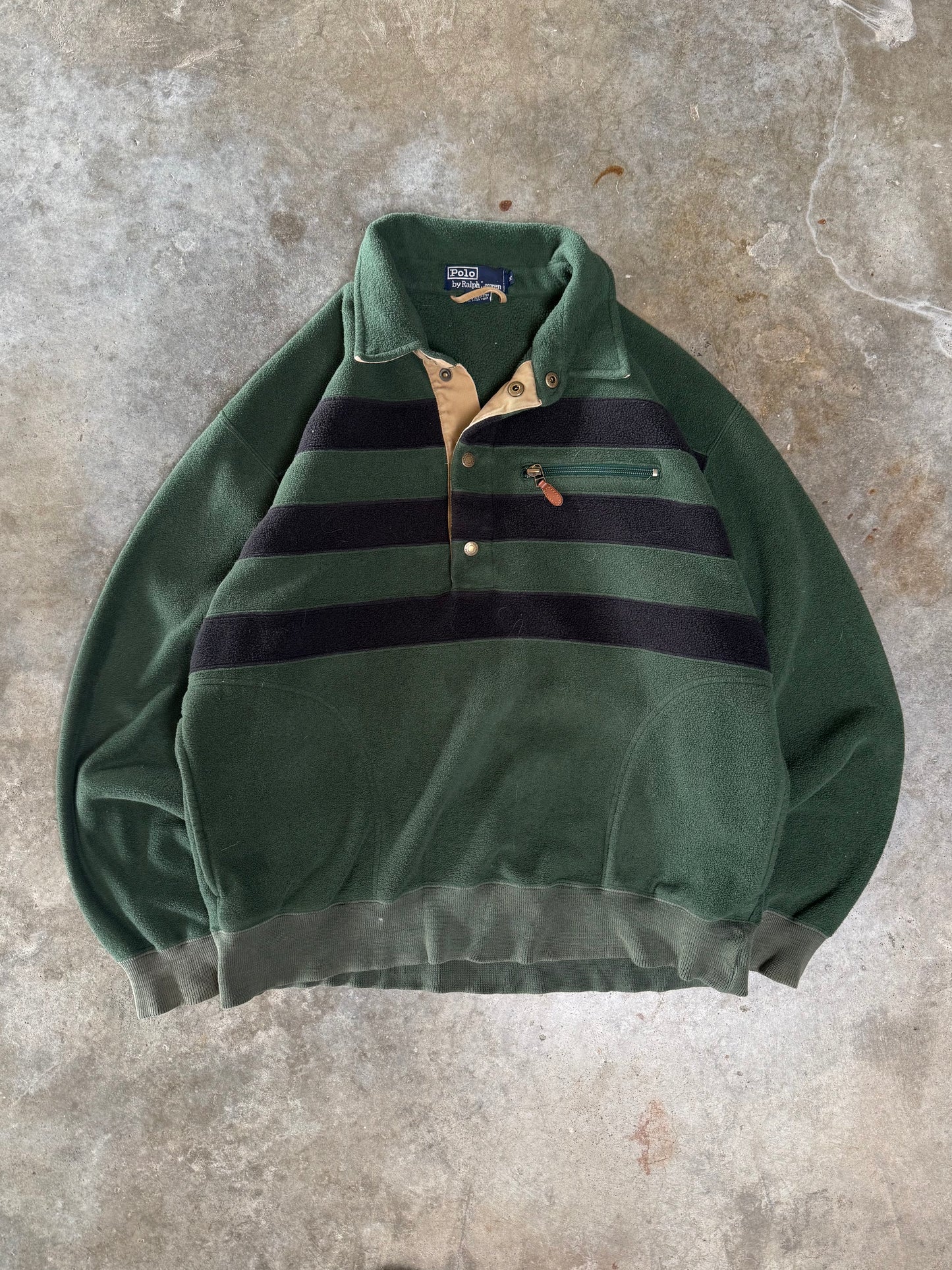 (M) Vintage Polo Fleece Pullover