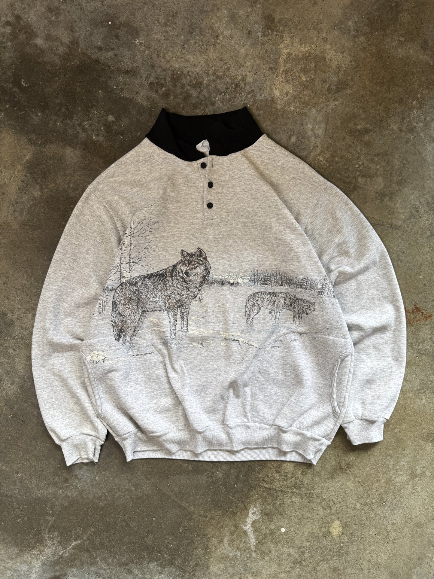 (L) Vintage Wolf Sweatshirt