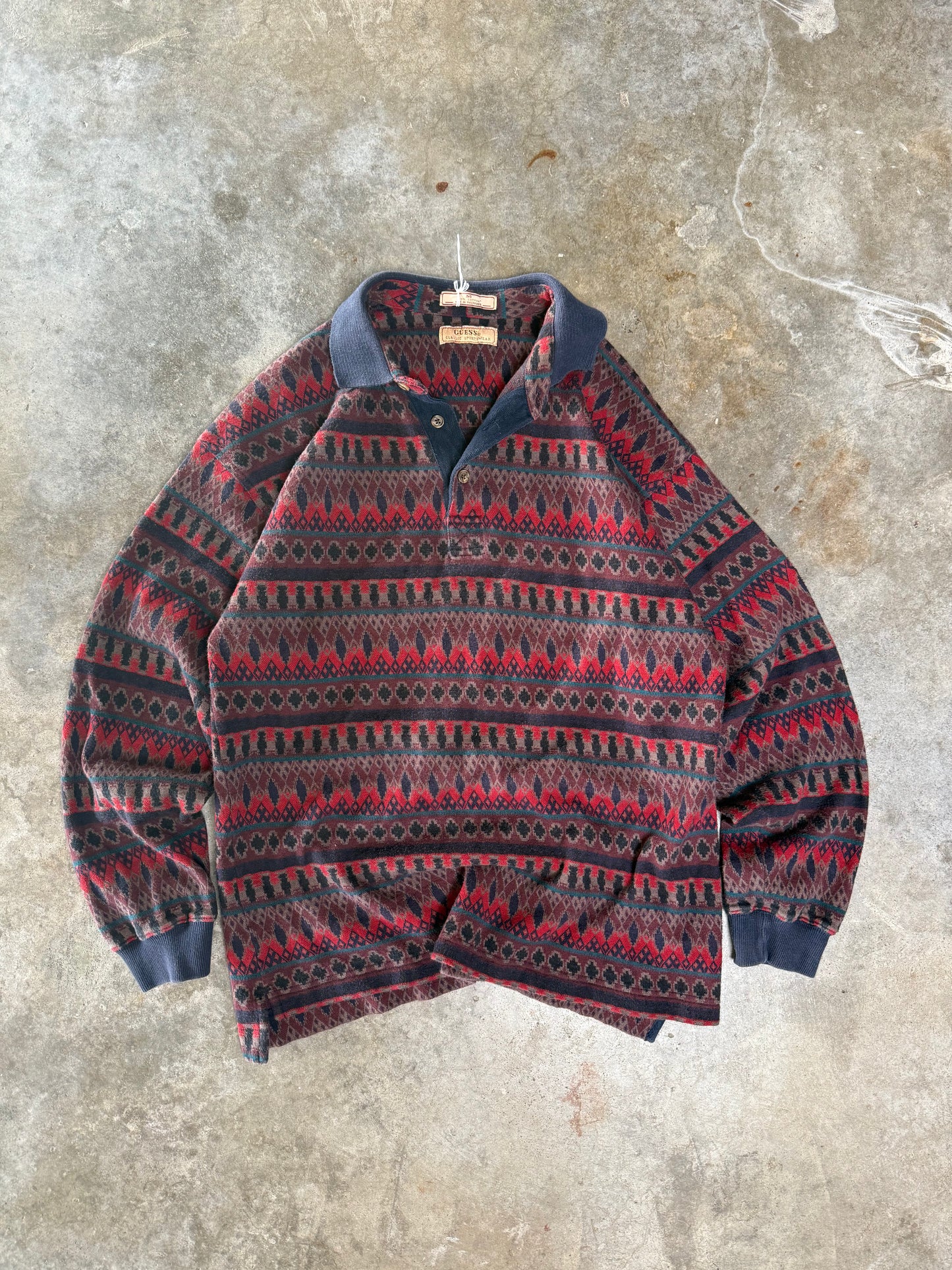 (M) Vintage Guess Polo Longsleeve