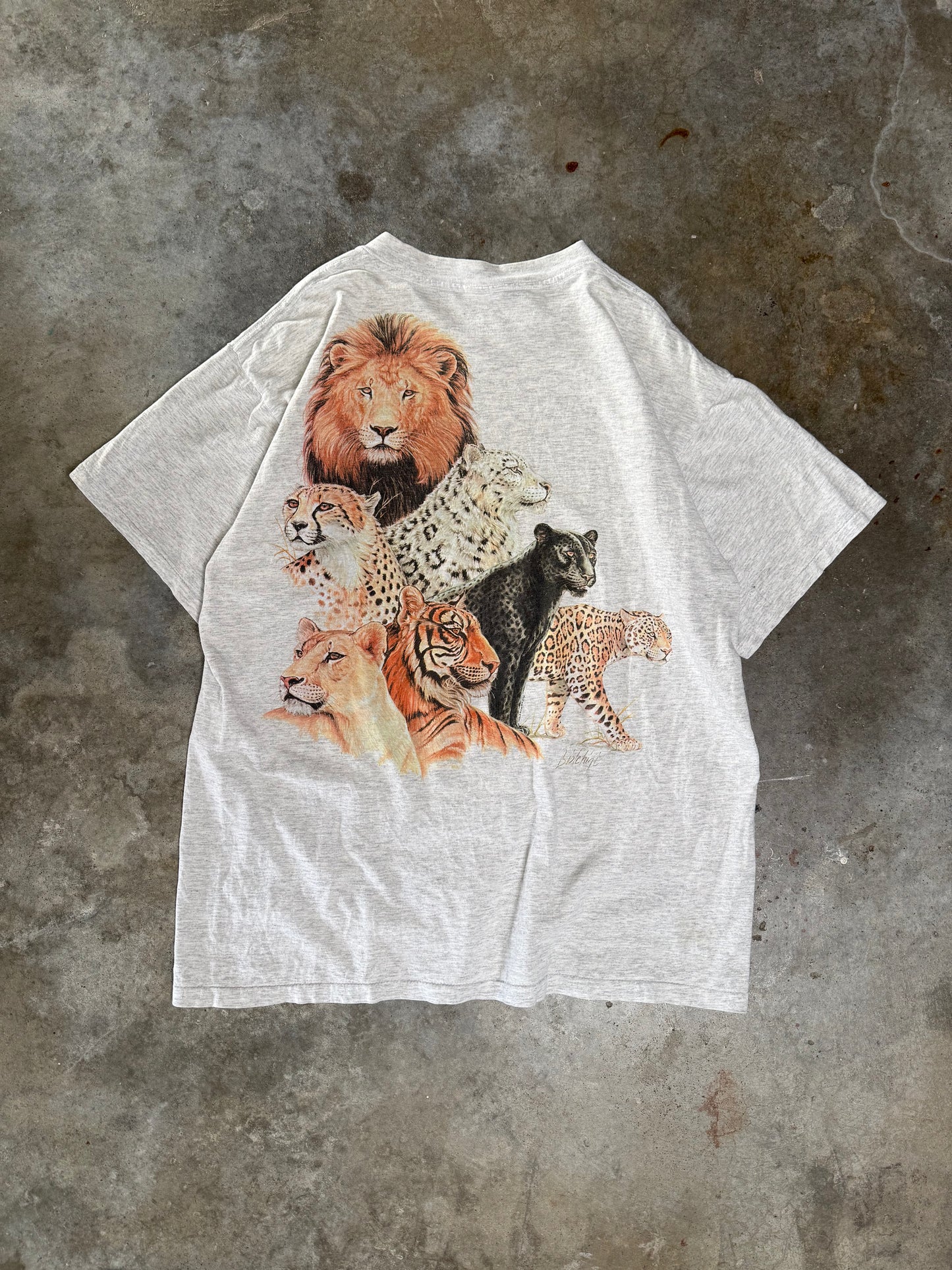 (XL) Vintage Cats Animal Tee