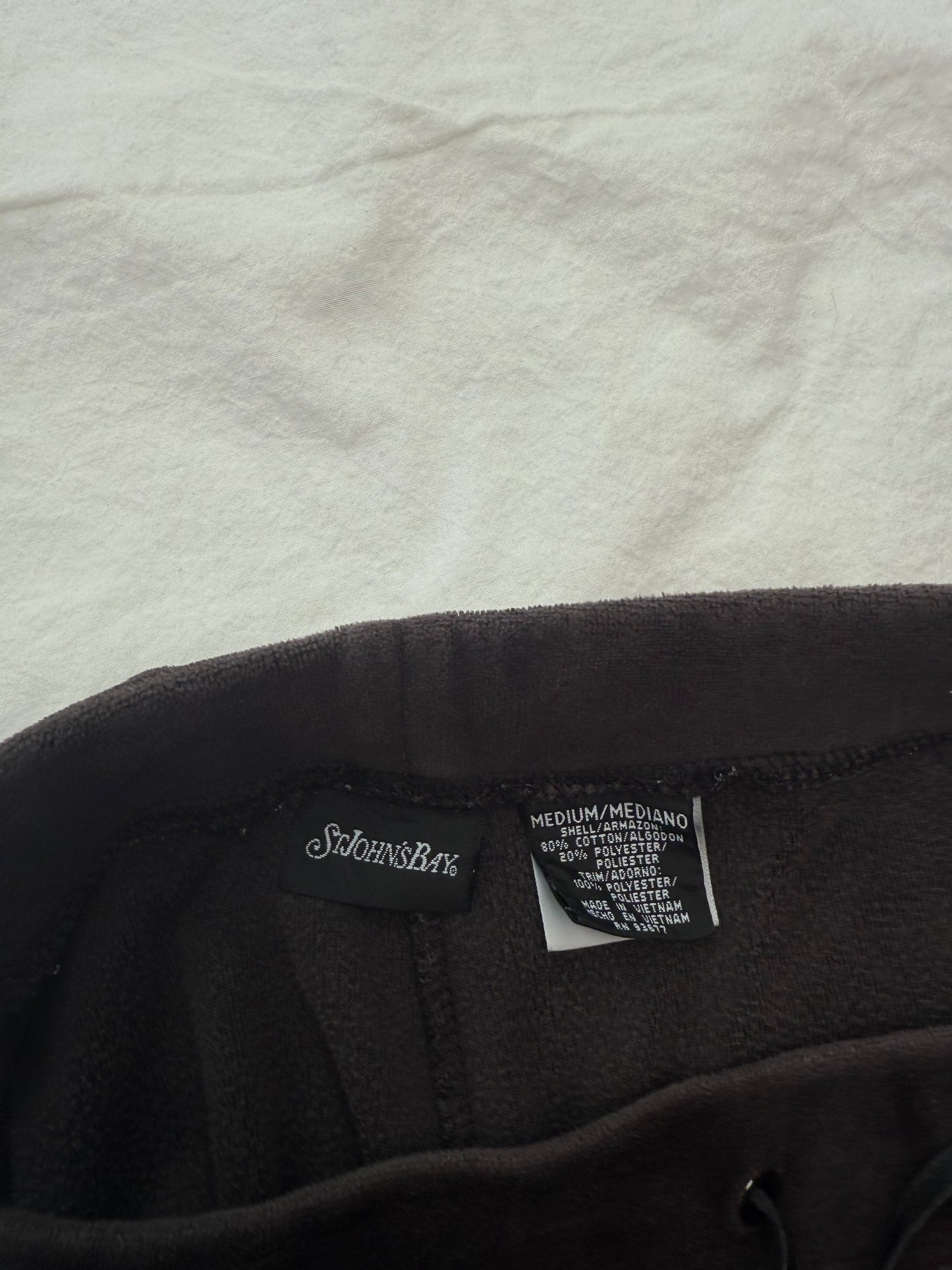 (M) 00s St Johns Bay Velour Track Pants