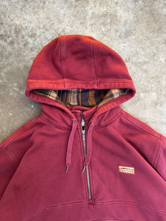 (XL) Vintage L.L. Bean Quarter-Zip Hoodie