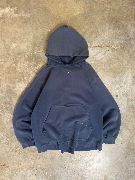 (XL) Vintage Nike Center-Swoosh Hoodie
