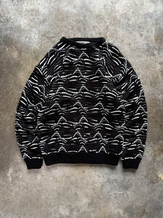 (L) Vintage Front-Line Knit Sweater