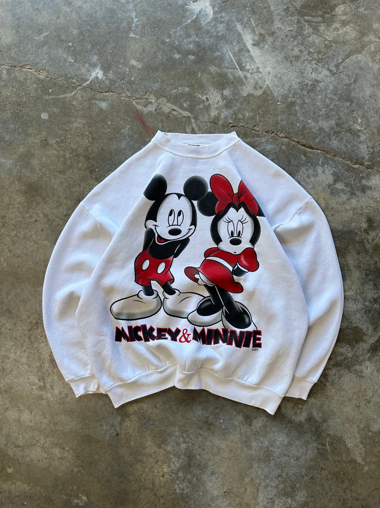 (XL) Vintage Mickey & Minnie Sweatshirt