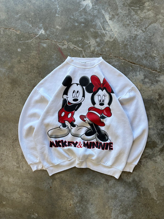 (XL) Vintage Mickey & Minnie Sweatshirt
