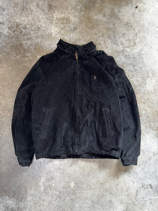 (L) Vintage Polo Suede Leather Jacket