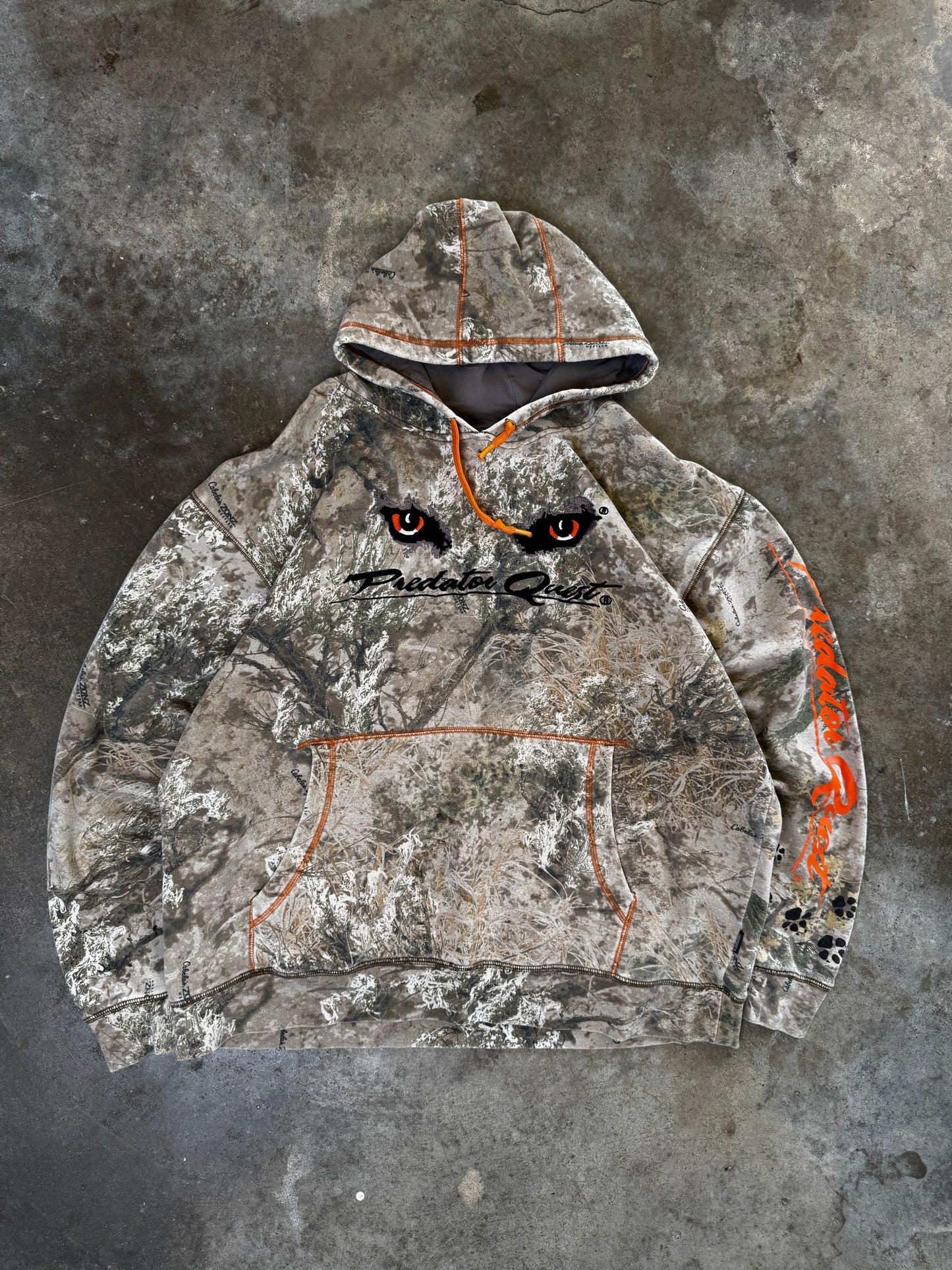 (XL) 00s Cabela's Camo Hoodie