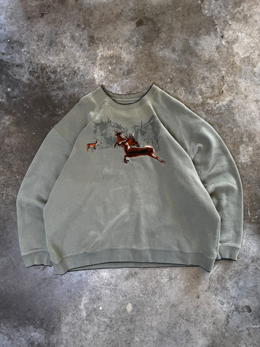 (L) Vintage Deer Sweatshirt