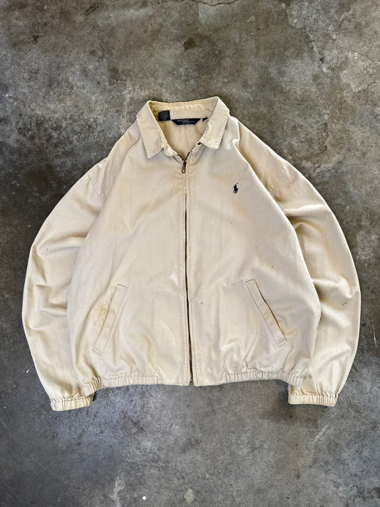 (L) Vintage Polo Canvas Zip-Up