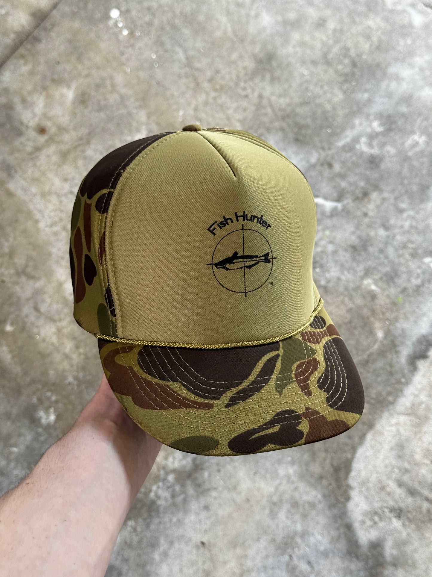 (OS) Vintage Fish Hunter Camo Hat