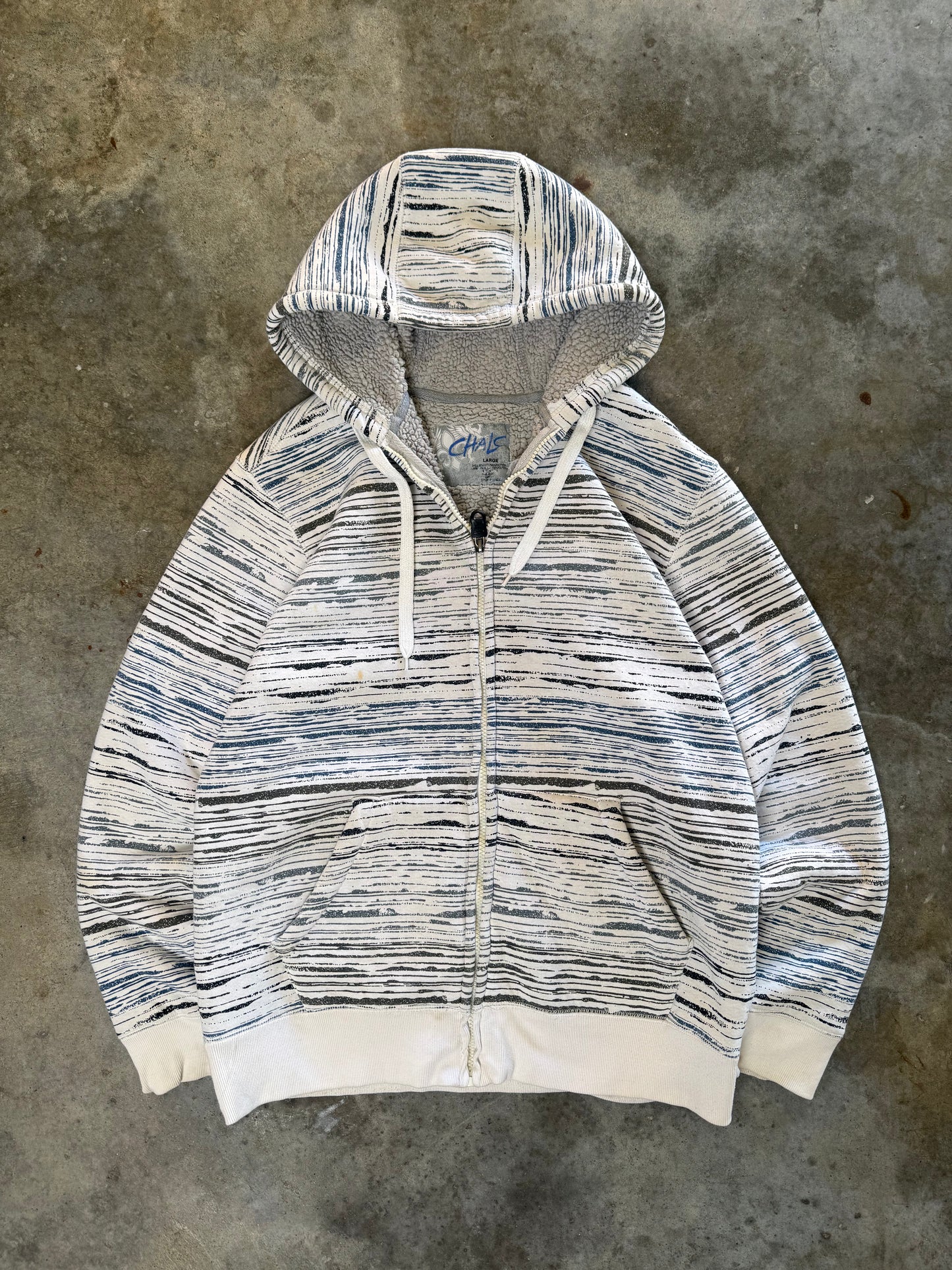 (L) 00s Y2K Sherpa-Lined Jacket