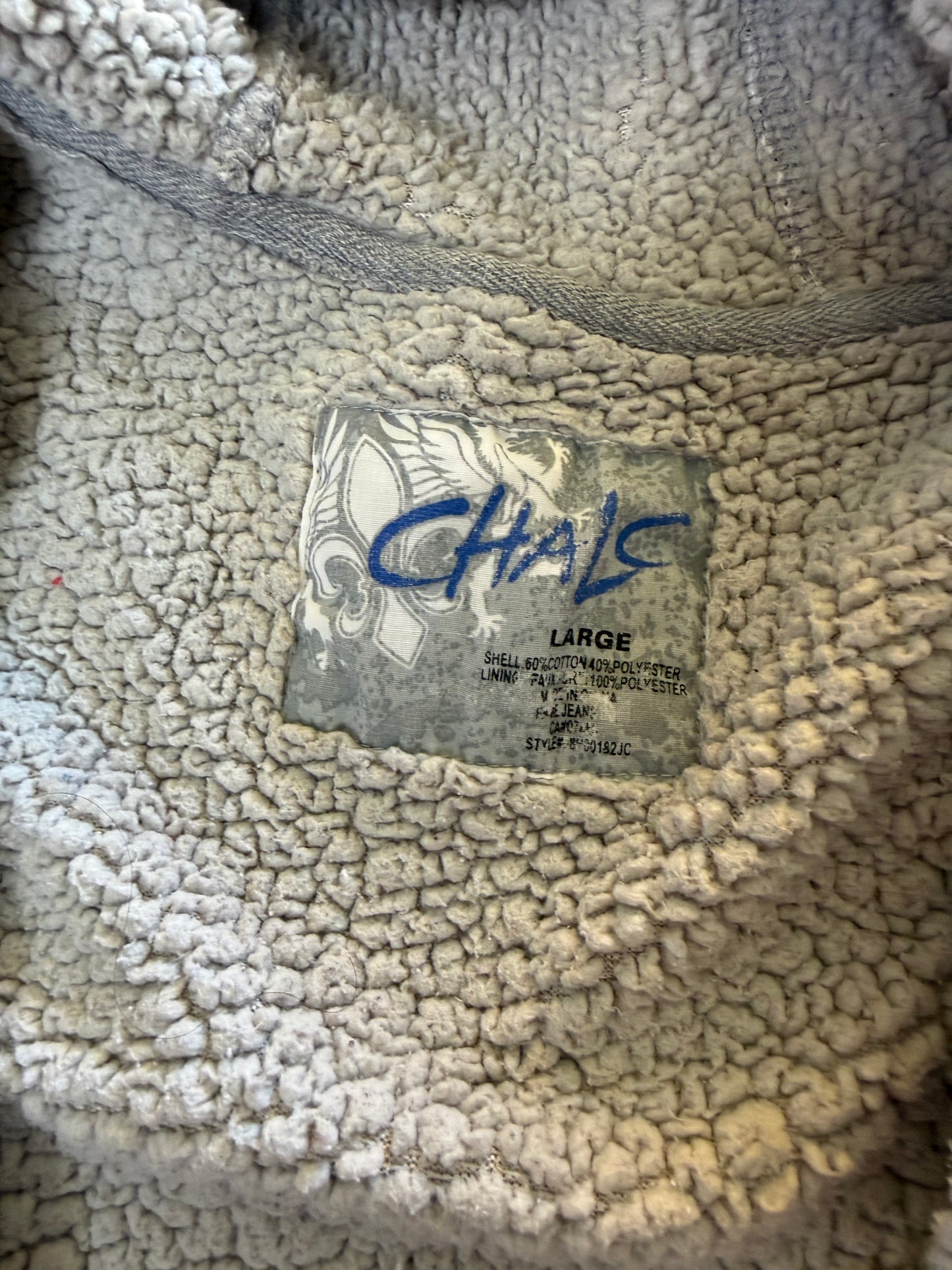 (L) 00s Y2K Sherpa-Lined Jacket