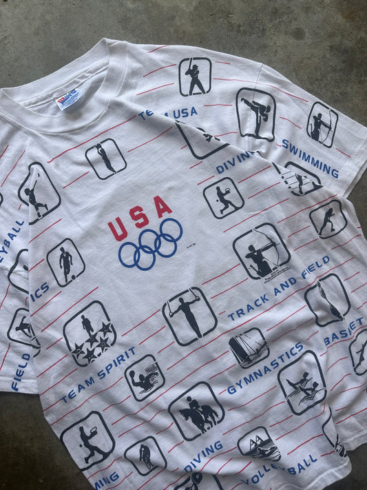 (XL) VIntage USA Olympics Tee