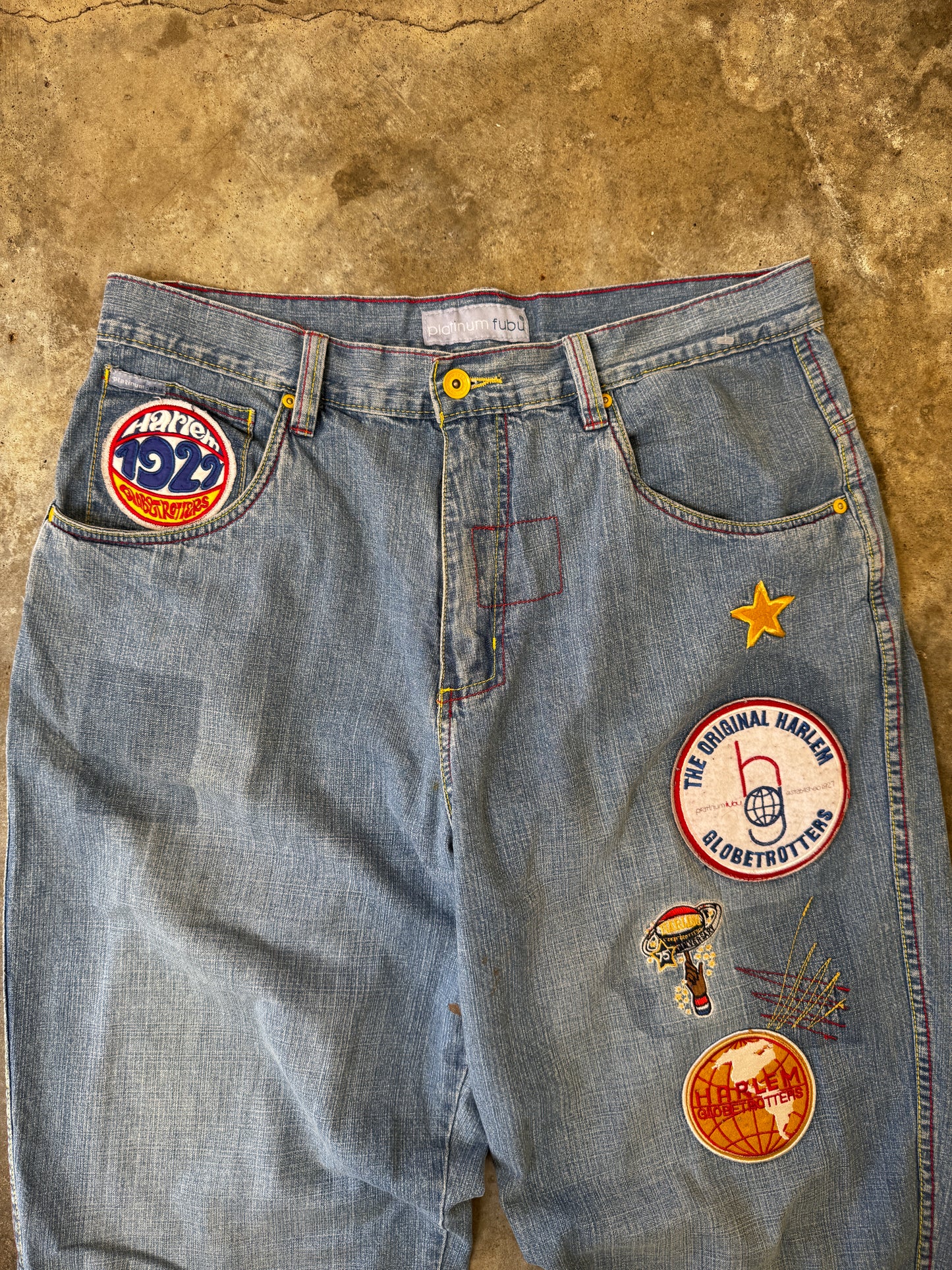 (38 x 34) Fubu Denim Basketball Jeans