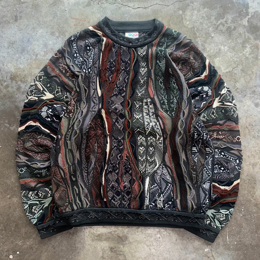 (XL) Vintage Coogi Multi-Color Sweater