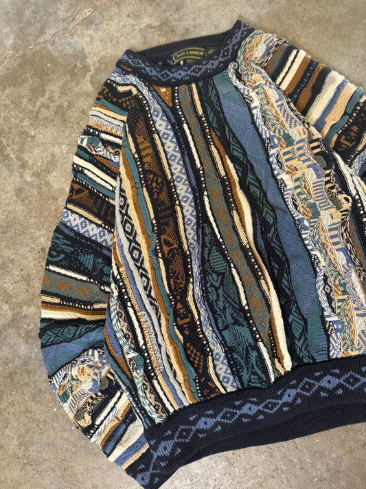 (L) Vintage Croft & Borrow Coogi-Like Sweater