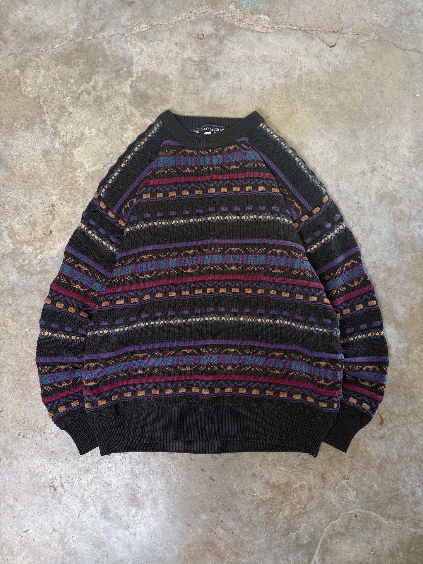 (L) Vintage Woods & Gray Sweater