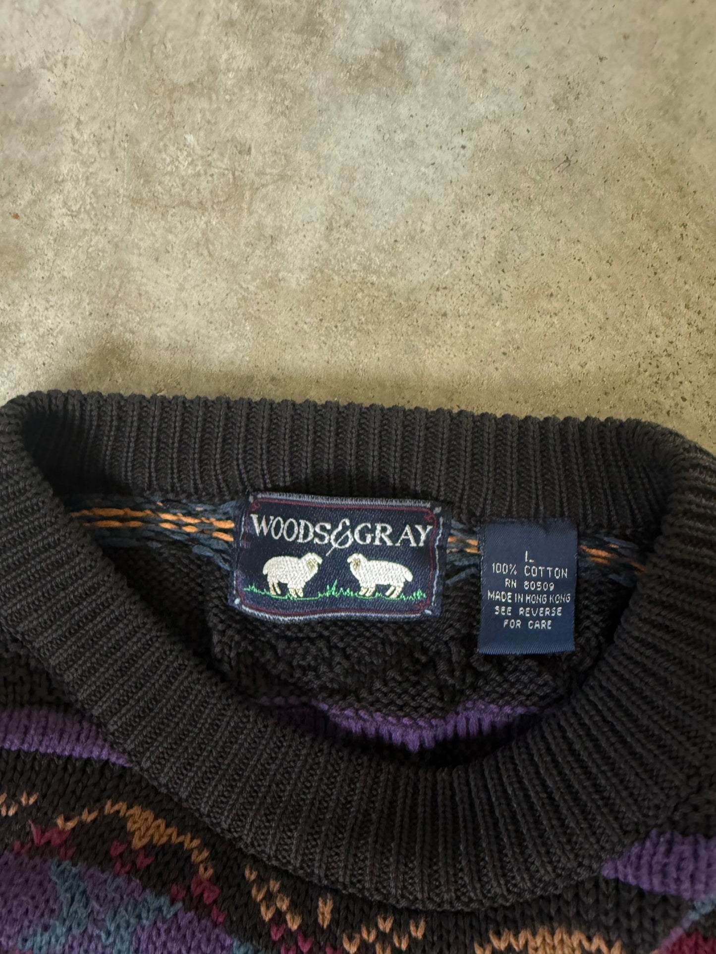 (L) Vintage Woods & Gray Sweater