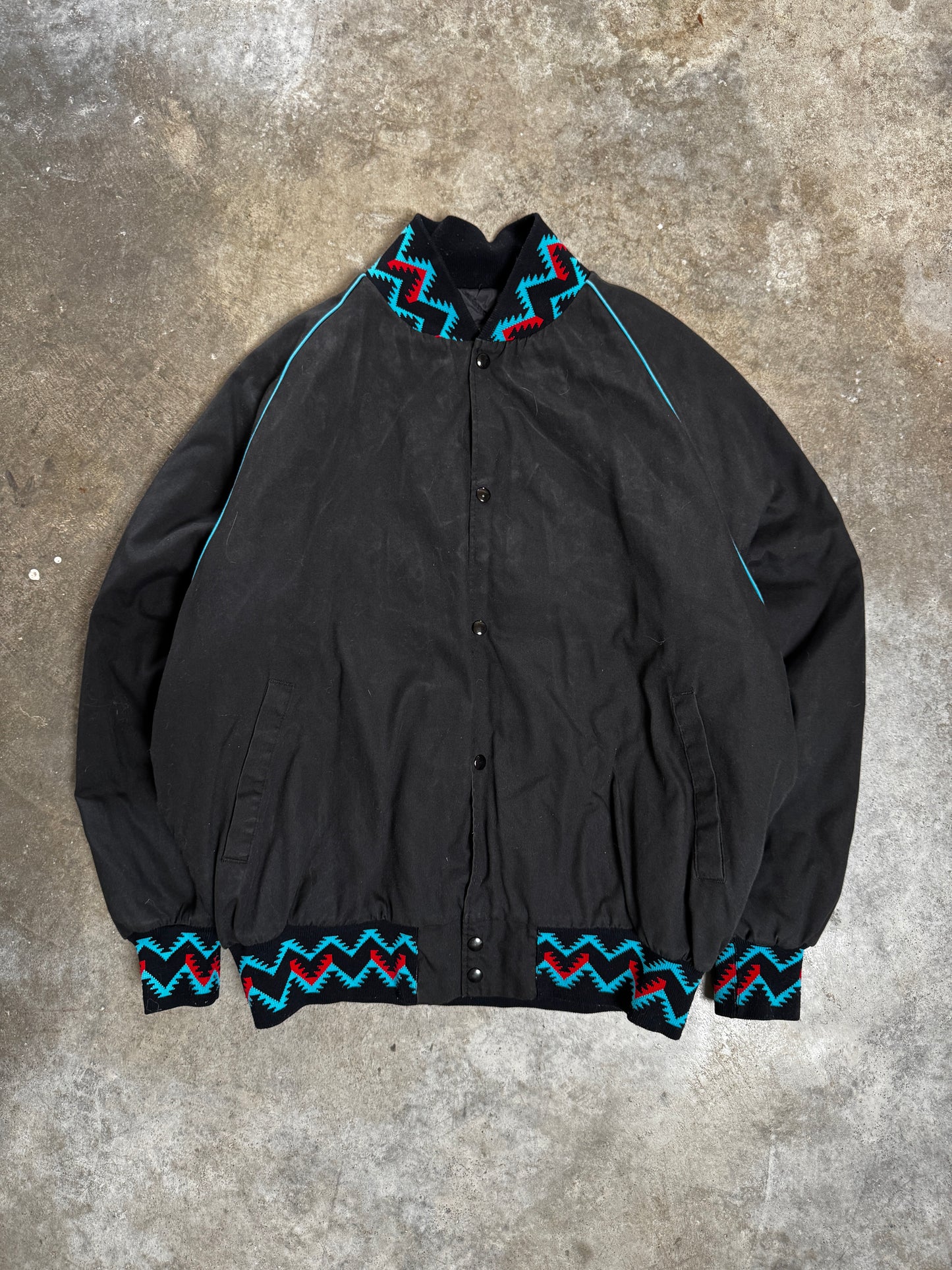 (XL) Vintage Aztec Button-Up Jacket