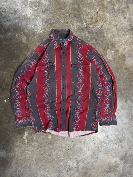 (XL) Vintage Wrangler Western Button-Up
