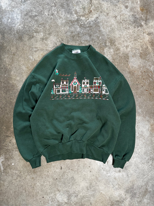(L) Vintage Christmas Town Sweatshirt