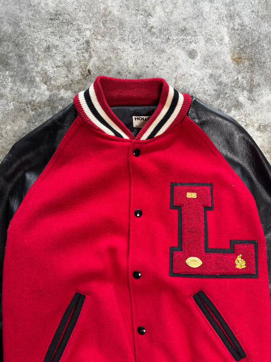 (L) Vintage Holloway Patched Varsity Jacket