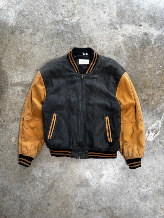 (L) Vintage Leather Varsity Jacket