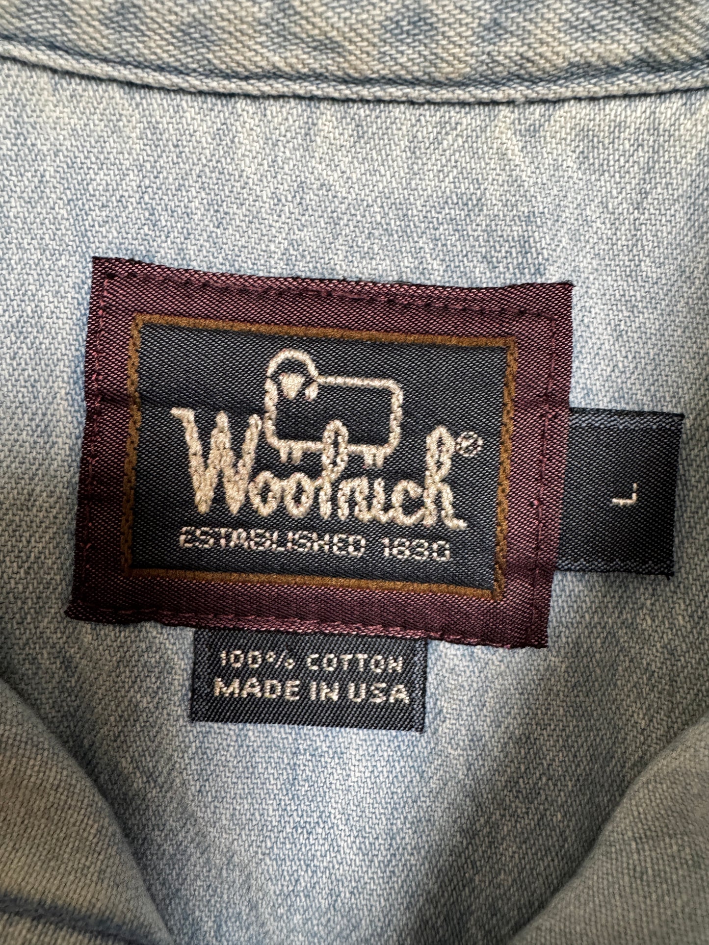 (L) Vintage Woolrich Denim Button-Up