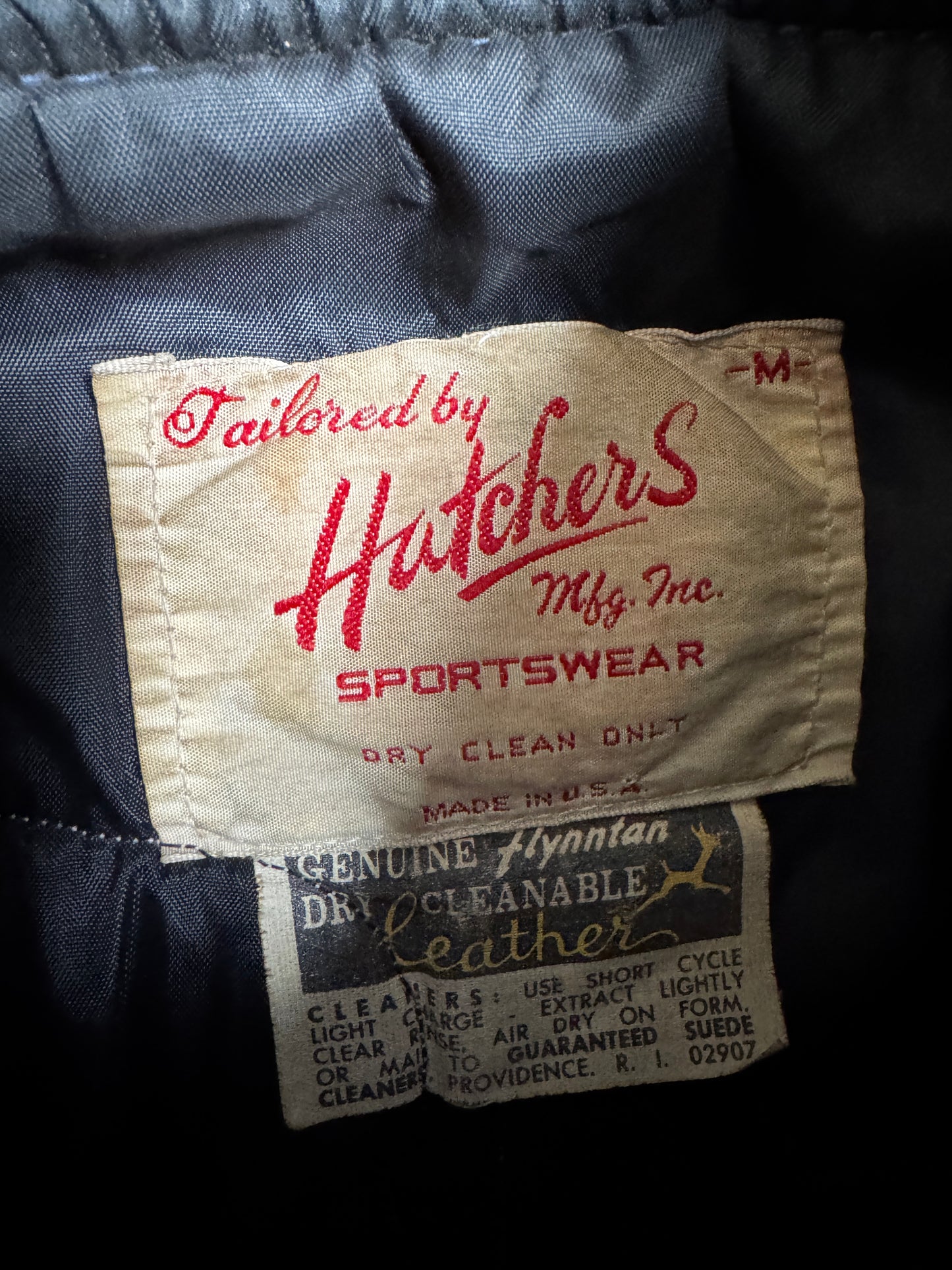 (M) Vintage Leather Patched Varsity Jacket