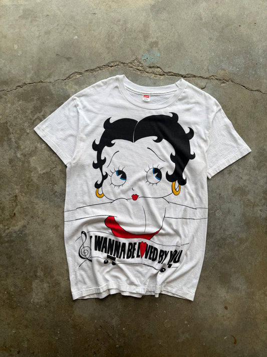 (L) 1986 Vintage Betty Boop 'I Wanna be Loved' Tee