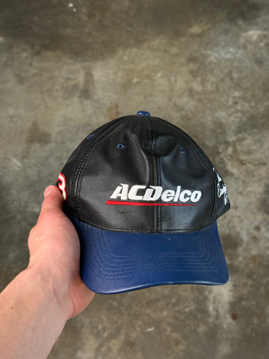 (OS) Vintage Leather Dale Earnhardt Racing Hat