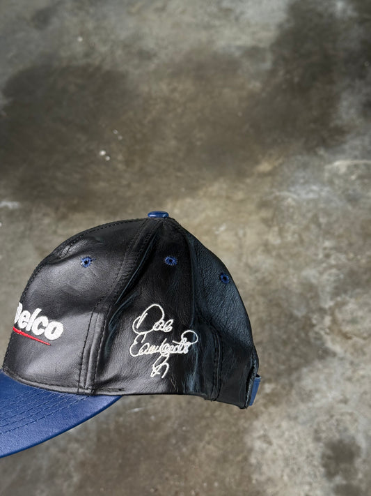 (OS) Vintage Leather Dale Earnhardt Racing Hat