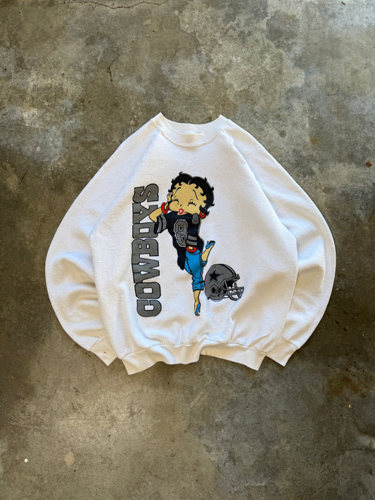 (XL) Vintage Betty Boop Cowboy Sweatshirt