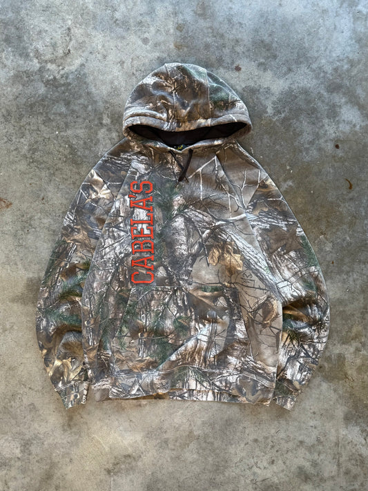(M) 00s Cabelas Camo Hoodie