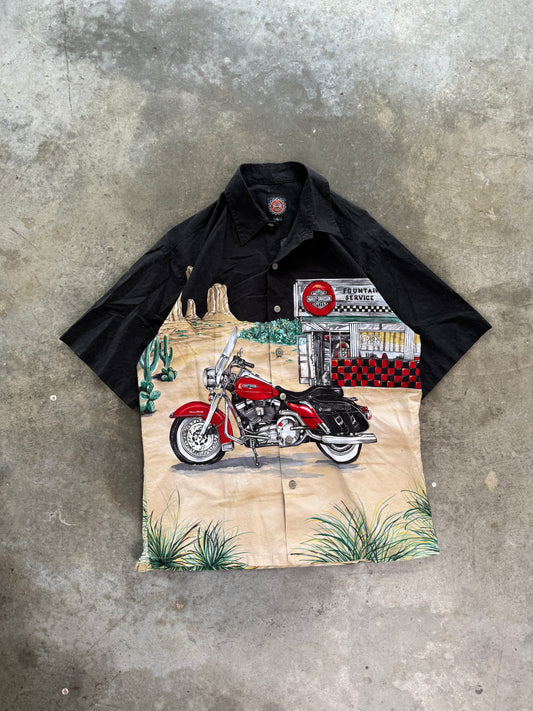 (L) Harley Davidson Button-Up