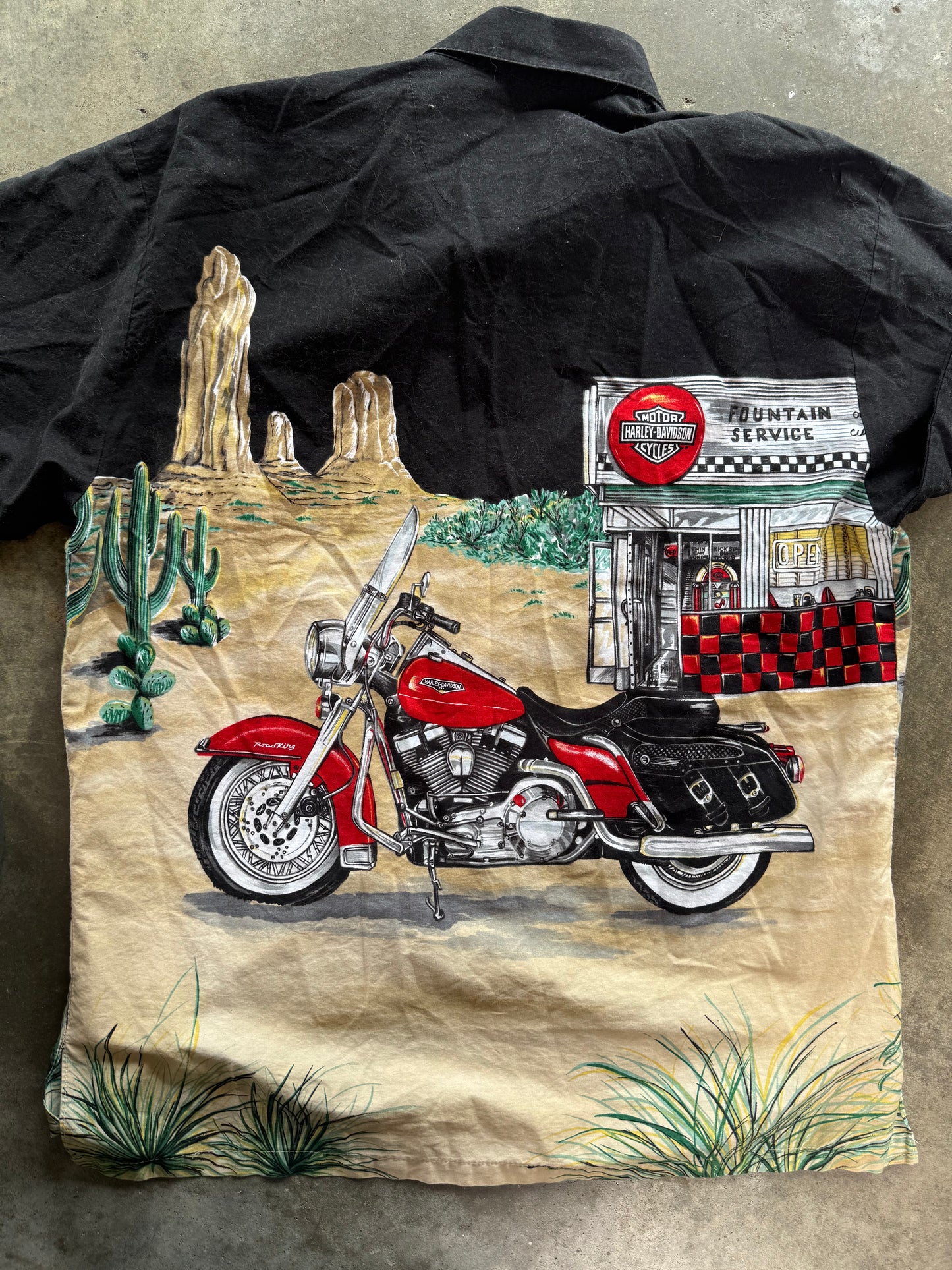(L) Harley Davidson Button-Up